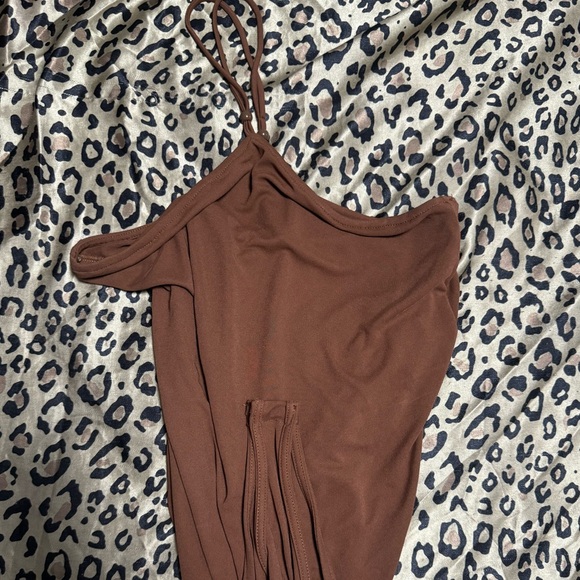 *ADD-ON ITEM* Zara Halter Bodysuit - Large - Brown - Picture 1 of 3